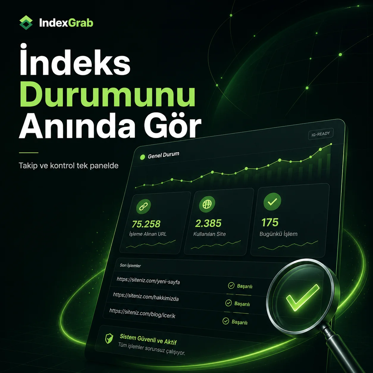 Müşteri kampanyalarında indeks durum takibi